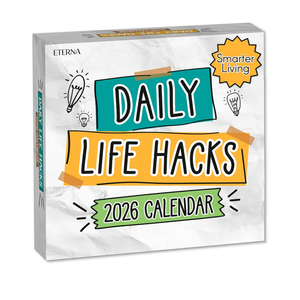 2026 Daily Life Hacks Desktop Calendar | Day To Day Tear Off Calendar with 365 Interesting Hacks & Facts for Everyday of the Year, Fun Box Calendar Gift For Men or Women, Christmas Stocking Stuffer Gift for Home or Office