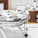 Duwee 13"x36"Table top Ironing Board with Thicken Felt Padding, Heat Resistant Cover,Stainless Steel Hook,Extra Long Ironing Area