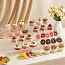 Acrylic Display Risers 8 Pcs - Clear Acrylic Shelves & Display Stand, Rectangular Risers for Cupcake, Retail & Desktop, 4 Sizes (7", 8", 9")