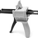 QWORK 50ml Dispensing Gun Kit, Impression Mixing Dispensing Gun, 1: 1/1: 2 AB Ratio, Static Mixer Mixing Nozzle, 2 Pack