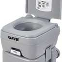 5.3 Gallon Portable Toilet for Camping, with Detachable Tank, Ideal for Boat, Truck & RV Use, Gray