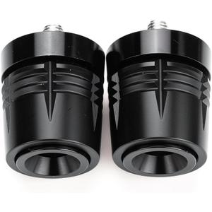 MOWOK Fit For Kawasaki Ninja 250 300 400 1000 ZX10R ZX6R Z900 Z400 Vulacn s 650 M8 Motorcycle Handlebar Plug Handle bar Ends Sliders (Black)