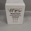 WDF 100 Piece Gold Forks Disposable - 7.48 Inch Gold Plastic Forks - Baroque Plastic Silverware for Dessert Cake - Heavy Duty Plastic Forks for Party, Wedding or Daily Using