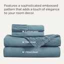 Bedsure Full Size Bed Sheets - 4 Pieces Soft Full Sheet Set - Breathable & Cooling - Hotel Luxury - Easy Care Polyester Microfiber Bedding for Women, Men, Mineral Blue