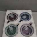 GBhome Ceramic Soup Mugs with Handles and Lids, 24 OZ Soup Cups Set of 4 with Terracotta Underside, Mug Bowls with Spoon for Soup/ Cereal/ Salad/ Noodles/ Ramen/ Microware &Dishwasher Safe-Multicolor-2