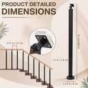 Moxweyeni 8 Pack 35.4" Stair Railing Post 270° Adjustable Stair Balusters