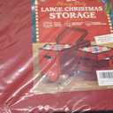 Holiday Cheer Premium Christmas Ornament Storage with 8 Tray  Christmas Storage Container with Dividers Perfect for Holiday Decorations Fits 128 Holiday Ornaments  Tear-Proof Fabric (Large, Red)