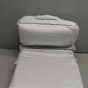 LOFE Cool Knee Pillow for Side Sleepers Hip Pain 4in, Adjust Leg Pillow for Multi-uses, CertiPUR-US Memory Foam Knee Pillow for Side Sleeper, Leg Pillow for Side Sleeping with 2 Straps, White