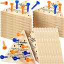 50 Pack Wooden Peg Games Bulk Triangle Wooden Board Games Triangle Game Wooden Triangle Board Games Family Travel Games Fun Triangle Puzzle Wooden Strategy Toy for Adults Teens