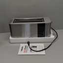 Mueller UltraToast Full Stainless Steel Toaster 4 Slice, Long Extra-Wide Slots for Bagels and Waffles, 6 Browning Levels, LED Display, Cancel/Defrost/Reheat Functions & Removable Tray, Kitchen Gadgets