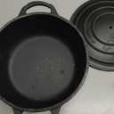 3 Quart Dutch Oven Enameled Cast Iron with Lid  Big Dual Handles  Oven Safe up to 500°F  Classic Round Pot for Versatile Cooking Matte Black(No Enameled)