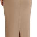 PRETTYGARDEN Women's Off The Shoulder Maxi Dresses 2025 Summer Formal Elegant Cocktail Party Wedding Guest Long Dress (Light Khaki)