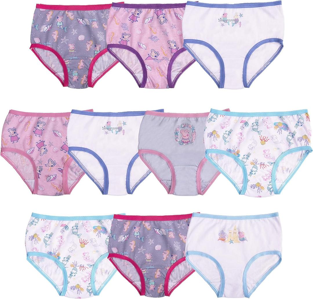 Peppa Pig girls 100% Combed Cotton Underwear in Sizes 2/3t, 4t, 4, 6 and 8