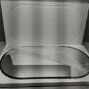 Navaris Oval Wall Mirror - 29.5" x 15" - Wall Mounted Hanging Mirror with Black Rustproof Aluminum Frame - Mirror for Bathroom Restroom Hallway