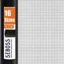 SEBOSS Black Hardware Cloth 1/2 inch 48 x 100 Ft 19-Gauge, Vinyl Coated Wire Mesh Roll, Chicken Wire Fencing, Garden Fencing, Welded Wire Fence Roll, Wire Mesh Fencing