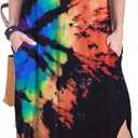 Kancystore Women's Plus Size Dresses Summer Casual Loose Pocket Short Sleeve Slits Long Maxi Dress XXL
