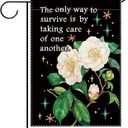 4 x White Camellia Flower Inspirational Decorative Garden Flag