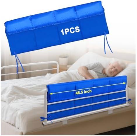 NEAUDE Bed Rail Padding Cushion for Hospital Bed Rail Pads Protector Cover Bed Barrier for Adults Elderly Safety Guard Railing Bumper Medical Foam Crib Padding Bed Side Rails Covers - 1 PCS