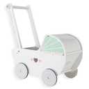 Wooden Baby Push Walker for 1 Year Old and up, Toddler Shopping Cart Push Toys for Boys Girls (White)