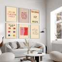 6pcs Mental Health Posters,Wall Art with Inspirational and Motivational Quotes - Ideal for Office Workers',Therapists',School Counselors' Offices and Home Study Rooms to Relieve Anxiety and Promote Positivity,Unframed.(8*10)