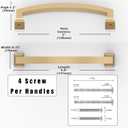 AR004 10 Pack Champagne Bronze Cabinet Pulls 5 Inch(128mm) Kitchen Cabinet Handles Solid Zinc Alloy Cabinet Hardware Drawer Pulls (5" Hole Center)