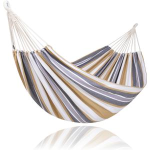 SUNCREAT Large Hammock for Tree, Outdoor Tree Fabric Hammock Only, Coffee Stripes