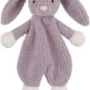 Apricot Lamb Bunny Snuggler Blanket Soft Loveys for Babies, Security Blanket for Baby Boy and Girl, for Infant and Toddlers (Purple)