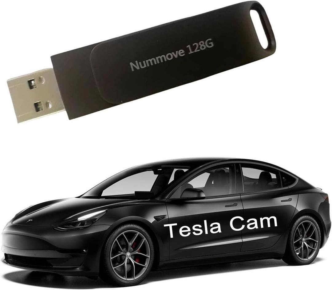 Tesla Dashcam and Sentry Portable SSD Flash Drive with USB 3.0 128 GB for Tesla Model 3/S/X/Y Dashcam & Sentry Mode | Pre-Configured Tesla Model 3/S/X/Y Accessories| Tesla Thumb Drive| Video Footage