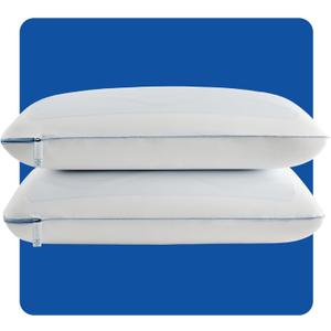 SEALY Dreamlife US Standard Size Memory Foam Cooling Pillow with SealyChill Cooling Gel, Removable Machine-Washable Cover, Made in The USA (2 Pack)