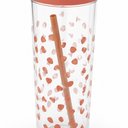 Plastic Sipper & Straw Strawberry Edition, 16 Oz