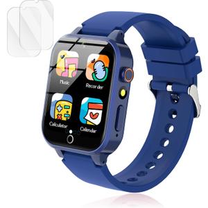 Smart Watch for Kids, with 26 Puzzle Games, Touch Screen, HD Camera, Alarm Clock, Toys for Ages 4-12 Years Old.Birthday Gift for Boys Girls (Blue)