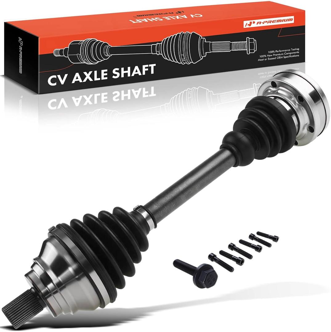 A-Premium CV Axle Shaft Assembly Compatible with Audi A3 06-13, A3 Quattro 07-13 & Volkswagen Jetta 06-18, Passat 06-08 10, CC 09-17, Eos 07-16, Golf 10-14, GTI 06-14, Front Left Driver Side
