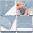 Threlaco 6 Pack Adult Bibs for Men and Women Elderly Senior Washable Clothing Protector with Crumb Catcher Large Towel Bibs for Special Needs Adult and Disabled Adjustable Reusable