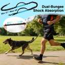 Hands Free Dog Leash with Zipper Pouch, Dual Padded Handles, Shock Absorbing Bungee Leash for Small Medium Large Dogs, Ideal for Walking Jogging Running Hiking (Black)