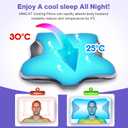 Pain Relief Cooling Pillow for Neck Support Adjustable Cervical Pillow Side Sleeping Memory Foam with Super Soft and Cooling Satin Pillowcase Grey