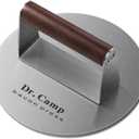 7 INCH Stainless Steel Smash,Burger Press,Burger Smasher,Hamburger Press,Patty Smasher, Meat Press, Bacon Press, Grill Press with Wood Handle (HT-B-7005)