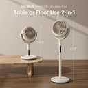 Standing Fan for Bedroom, 1100CFM Pedestal Fans Oscillating with Remote and Night Light, 3 Modes Floor Fan with DC Motor, 25dB Quiet, 12 Speeds, 12H Timer for Home Office- White, Medium