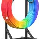 Garden Water Hose Holder for Outside Hose Stand Hanger Rack Freestanding | 43inch, 4 Reinforcing Spikes, 4-Hook, Heavy Duty, Durable, for Yard & Lawn