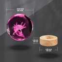3D Axolotl Crystal Ball Night Light 3.15 inch Axolotl Glass Ball Lamp with 16 Color Changing Wooden Base and Remote Ideal Gifts for Kids Friends Birthday Christmas Room Axolotl Decor