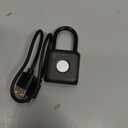 Pothunder Fingerprint Padlock, Smart Padlock, Locker Lock, Combination Lock, Fingerprint Lock with APP Unlock, USB Rechargeable, Suitable for Gym Locker, Door, Locker(Black)