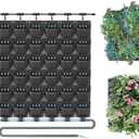 Reaeng Self Watering Wall Planter with 36 Pots, Vertical Garden Planter for Indoor Plants, Wall Mounted planters Hanging Flower Herbs Vegetables, Wall Garden for Home (Black with Irrigation)