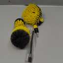 Holikme 6Pack Drill Brush Power Scrubber Cleaning Brush Extended Long Attachment Set All Purpose Drill Scrub Brushes Kit for Grout, Floor, Tub, Shower, Tile, Bathroom and Kitchen SurfaceYellow