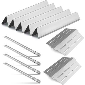 7620 7622 62752 Grill Replacement Parts for Weber Genesis 300(Front-Knob) | Stainless Steel, 17.5" Flavorizer Bars, 19.5" Burners, 13 1/4" Heat Deflectors for Genesis E310 E320 E330 S310 S320 S330