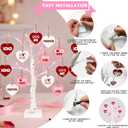 YQUQWN 2Pack Valentines Day Decorations Lighted Birch Tree with Heart-Shaped Ornaments USB/Battery Operated for Home Table Decor Indoor Bedroom Office Party