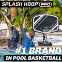 GoSports Splash Hoop PRO - Choose Your Color - Swimming Pool Basketball Game, Includes Poolside Water Basketball Hoop, 2 Balls and Pump