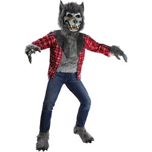 Spooktacular Creations Boy Howling Werewolf Costume with Mask, Halloween Costume for Kids, Wolf Outfit Kids (Small (5-7yrs), Red)