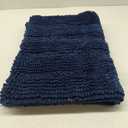 Turquoize Bath Rug Runner for Bathroom 59inx 20in Extra Large Navy Blue Striped Bath Mat Runner Slid Resistant Oversize Non-Slip Bathroom Rugs Shag Area Rug, Absorbent Shaggy Rug for Tub Shower Rug