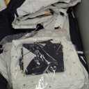 jejeloiu Black White Gold Comforter Set 7 Pieces King Size Kids Abstract Line Bedding Set for Boys Girls Teens Modern Geometric Bed in a Bag Soft Lightweight Microfiber Room Decor