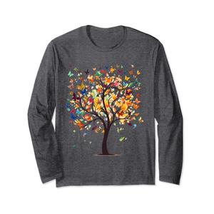 Butterfly Tree Spring Long Sleeve T-Shirt Size L