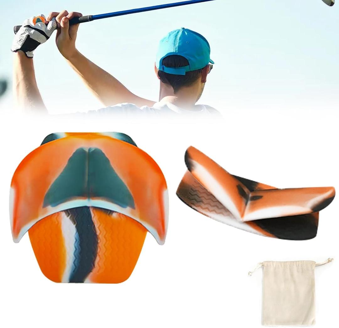 2 x Golf Training Grip Aid - Golf Swing Trainer Tool Posture, Non-Slip Swing Aid for Accuracy & Control, GolfClub Swing Grip Pad for Outdoor/Indoor Golf Grip Practice (with Storage Bag)